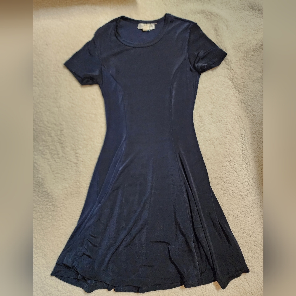 Jumping Joy Dark Blue Fit and Flare Dress Size Small